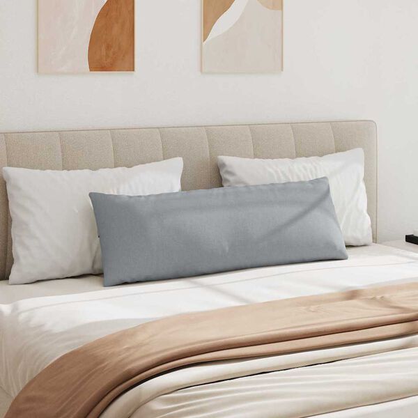vidaXL Cuscini da Divano 2 pcs Grigio chiaro 120 x 40 cm Tessuto