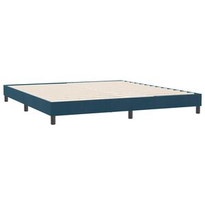 vidaXL Giroletto senza Materasso Blu Scuro 180x210 cm in Velluto