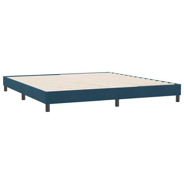 vidaXL Giroletto senza Materasso Blu Scuro 180x210 cm in Velluto
