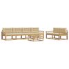 vidaXL Set di divani da esterno 6 pz Bianco e Beige