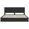 vidaXL Letto con Contenitore Nero 200 x 200 cm Legno multistrato