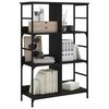 vidaXL Libreria Nera 78,5x33x117,5 cm in Legno Multistrato