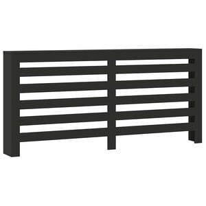 vidaXL Copertura Termosifone Nera 175x20x82 cm in Legno Multistrato