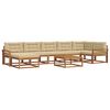 vidaXL Set di divani da esterno con cuscino 8 pcs Naturale e Beige