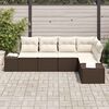 vidaXL Set Divano da Giardino 5 pcs Marrone e Crema polyrattan