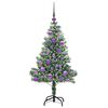 vidaXL Albero di Natale Artificiale Imbiancato con Luci LED 120 cm