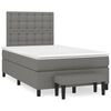 vidaXL Giroletto a Molle con Materasso Grigio Scuro 120x200 cm Tessuto