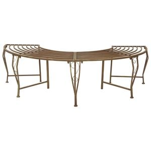 vidaXL Panchina per Alberi 4-Numero di posti 160 x 80 x 44 cm Acciaio