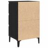 vidaXL Armadio da Notte Rovere Nero 40 x 35 x 69 cm Legno multistrato