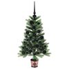 vidaXL Albero di Natale con 150 LED con supporto Verde 90 cm PE