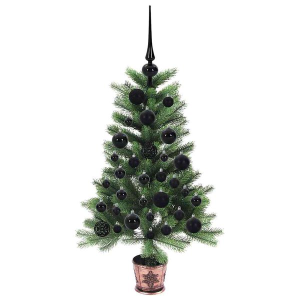 vidaXL Albero di Natale con 150 LED con supporto Verde 90 cm PE