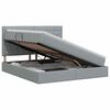 vidaXL Letto con contenitore e materasso Grigio Chiaro 140 x 200 cm