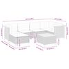 vidaXL Set Divani da Giardino 7 pz con Cuscini Beige in Polyrattan