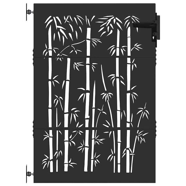 vidaXL Cancello da giardino con blocco Nero 85 x 125 cm