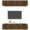 vidaXL Mobili TV 4 pz Rovere Marrone 80x30x30 cm in Legno Multistrato