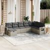 vidaXL Set Divano da Giardino 8pz con Cuscini Grigio Chiaro Polyrattan