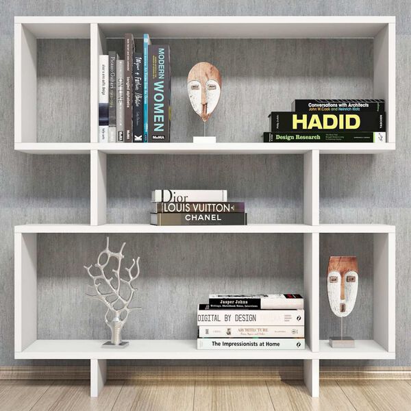 Homemania Libreria Hera 100x22x111 cm Bianca