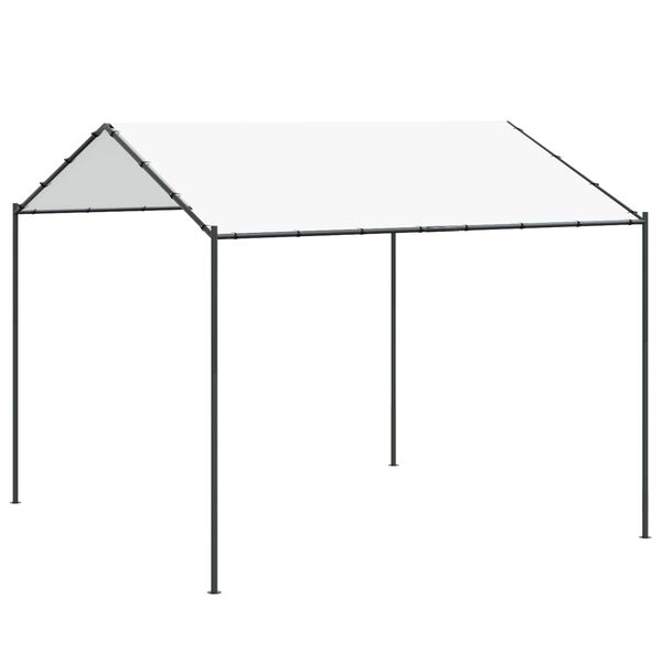 vidaXL Gazebo Bianco 4 x 4 x 2,6 m Acciaio e Poliestere