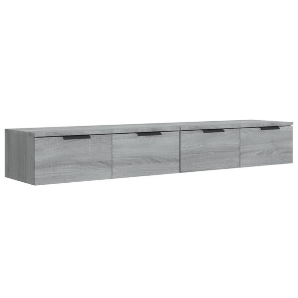 vidaXL Mobili Pensili 2 pz Grigio Sonoma 68x30x20 cm Legno Multistrato