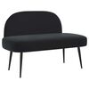 vidaXL Panchina imbottita con schienale Nero 110 x 60 x 76 cm Velluto