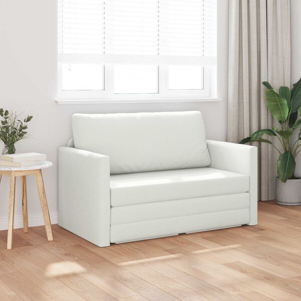 vidaXL Divano letto 110cm Bianco Pelle Artificiale