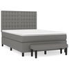 vidaXL Giroletto a Molle con Materasso Grigio Scuro 140x200cm Tessuto