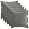 vidaXL Federa 6 pcs HOUTEN Grigio Scuro 50 x 50 cm Tessuto Chenille