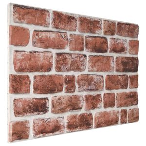 vidaXL Pannelli da parete 10 pz 100 x 50 cm Marrone scuro e Bianco