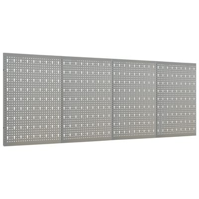 vidaXL Pannelli per Utensili a Parete 4 pz 40x58 cm in Acciaio