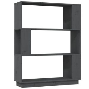vidaXL Libreria/Divisorio Grigio 80x25x101 cm Legno Massello di Pino