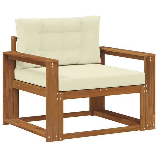 vidaXL Divano centrale per esterno Legno di Acacia Massello Naturale