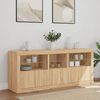 vidaXL Credenza con Luci LED Rovere Sonoma 162x37x67 cm
