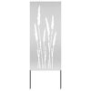 vidaXL Schermo per privacy in giardino Floreale Argento 50 x 140 cm