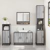 vidaXL Set Mobili da Bagno 3 pz Grigio Sonoma in Legno Multistrato