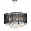 vidaXL Lampadario con 85 Cristalli Nero