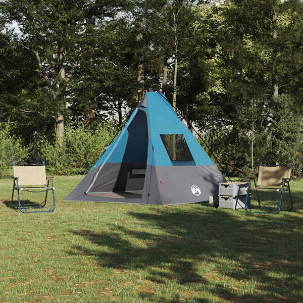 vidaXL Tenda Tipi con tetto Blu 383 x 338 x 217 cm taffet&agrave;