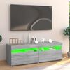 vidaXL Mobile Porta TV con Luci LED Grigio Sonoma 120x35x40 cmcm