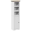 vidaXL Mobile da Bagno BODO Bianco e Marrone 44x30x160 cm