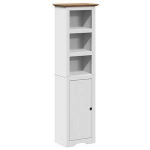 vidaXL Mobile da Bagno BODO Bianco e Marrone 44x30x160 cm