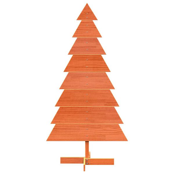 vidaXL Albero di Natale Marrone Cera 150 cm in Legno Massello di Pino