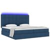 vidaXL Letto con contenitore e LED con led Blu 200 x 200 cm Poliestere