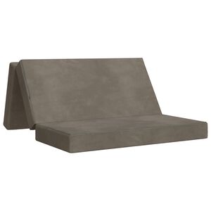 vidaXL Divano Letto Pieghevole 160 x 67 x 45 cm Grigio Chiaro