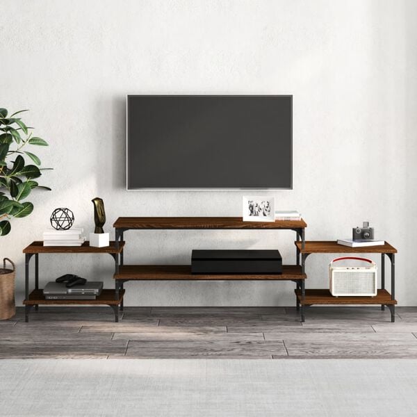 vidaXL Mobile Porta TV Rovere Marrone 197x35x52 cm Legno Multistrato