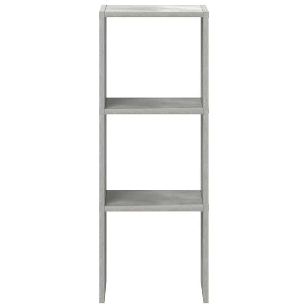 vidaXL Libreria Impilabili Grigio Cemento 30x30x80cm Legno Multistrato