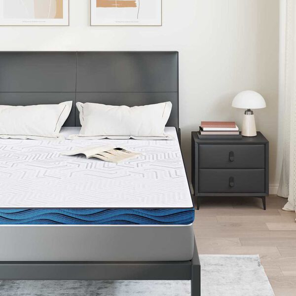 vidaXL Topper per materasso Bianco 140 x 190 cm Tessuto Jacquard