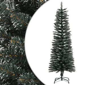 vidaXL Albero di Natale Artificiale Sottile con Base Verde 120 cm PVC