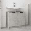 vidaXL Mobile Bagno Grigio Cemento 64,5x33,5x59cm in Legno Multistrato
