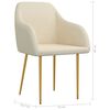 vidaXL Sedie da Pranzo 4 pz Crema in Velluto
