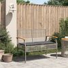 vidaXL Panca da Giardino con Cuscino Grigia Polyrattan e Legno Acacia