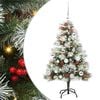 vidaXL Albero di Natale artificiale Verde e bianco 120 cm